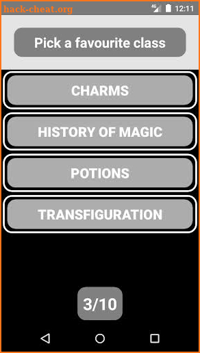 Hogwarts House Quiz screenshot