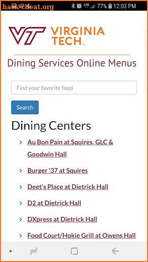 Hokie Dining screenshot