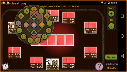 Hold'em Odds Calculator Pro screenshot