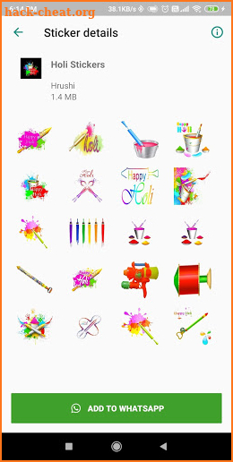 Holi Sticker screenshot