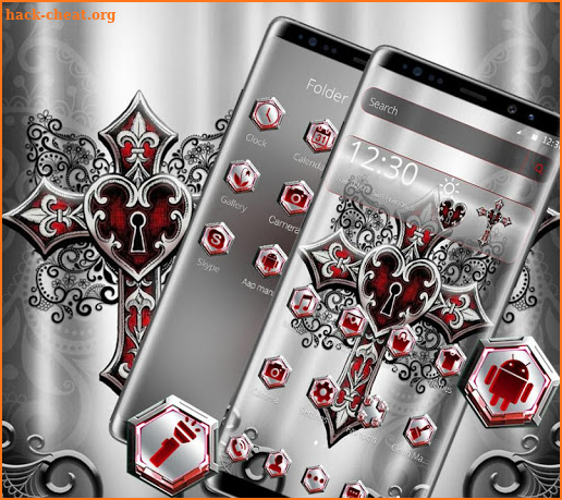 Holly Red Cross Theme screenshot