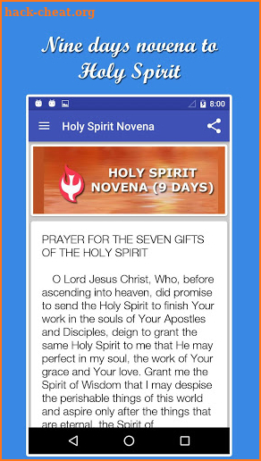 Holy Spirit Novena And Prayers screenshot