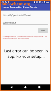 Home Automation Alarm Sender screenshot