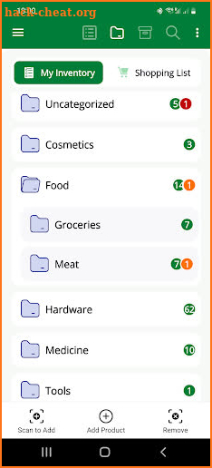 Home Inventory, Food, Shopping screenshot