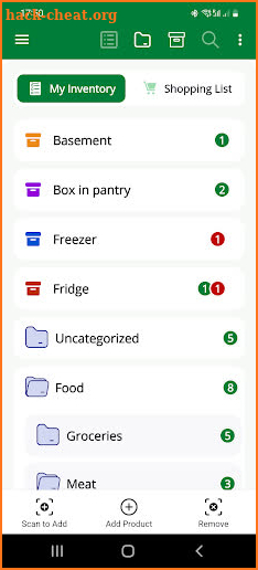 Home Inventory, Food, Shopping screenshot