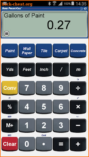 Home ProjectCalc screenshot