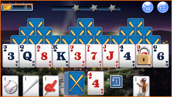 Home Run Tri Peaks Solitaire screenshot