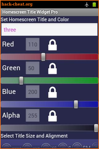 Home Screen Title Widget Pro screenshot