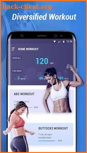 Home Workout - Abs & Butt Fitness screenshot