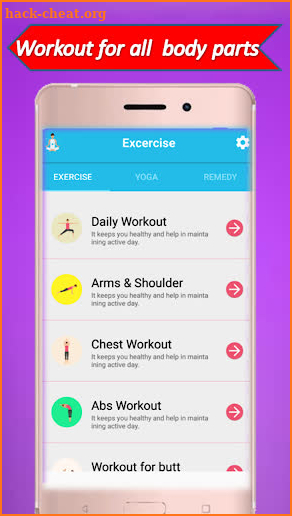 home workout exercise and yoga screenshot