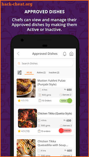 HomeChef Chef App screenshot