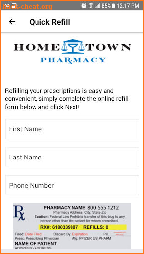 Hometown Pharmacy Refill screenshot