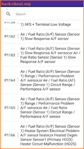 Honda OBD Codes screenshot