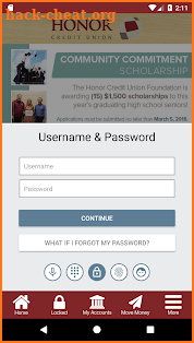 Honor Credit Union screenshot