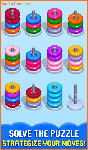 Hoop Stack Puzzle - Color Sort - Stack Sort Puzzle screenshot