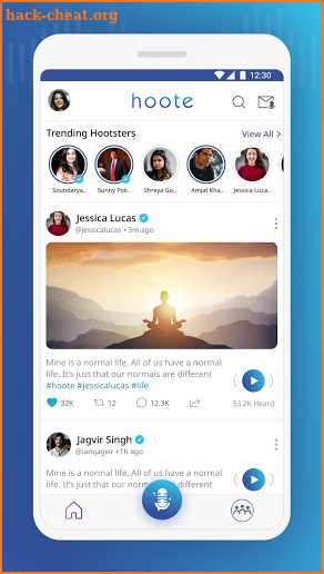 Hoote: Voice Based Social App screenshot