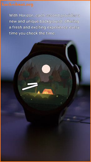 Horizon Pixel Camp Watch Face screenshot