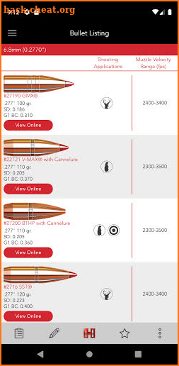 Hornady Reloading Guide screenshot