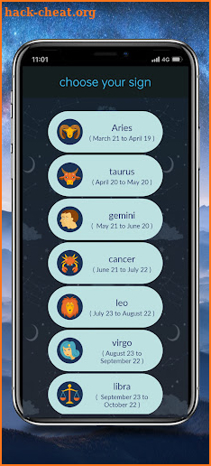 Horoscope screenshot