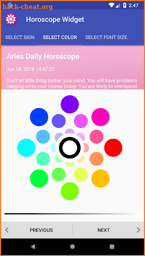 Horoscope Widget screenshot