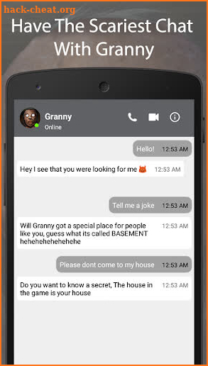 Horror Creepiest Granny's Fake Chat And Video Call screenshot