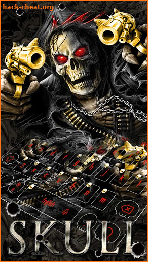 Horror Skull Gun Keyboard Theme screenshot