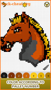 Horse Color by Number-Pixel Art Draw Coloring Book screenshot