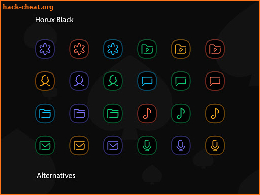 Horux Black - Icon Pack screenshot
