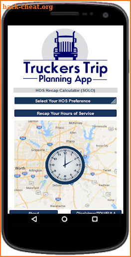 HOS Recap Calculator (Solo Drivers) screenshot