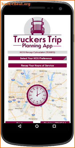 HOS Recap Calculator (Team Drivers) screenshot