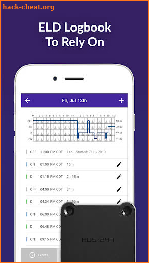 HOS247 ELD Logbook screenshot