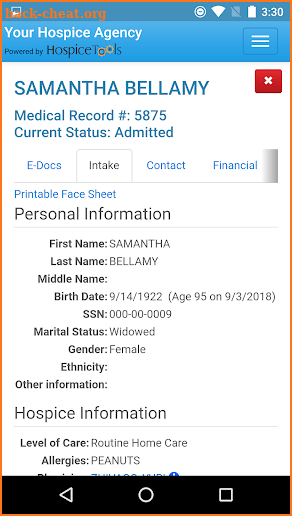 Hospice Tools eDocs screenshot