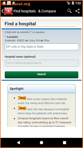 Hospital Compare - Best Rated Hospitals & Doctors screenshot