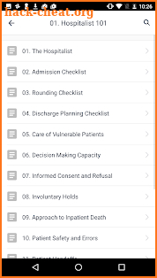 Hospitalist Handbook screenshot