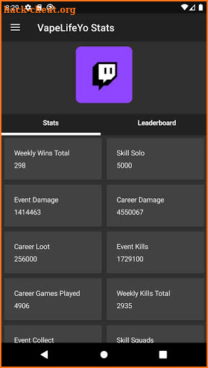 Hot Drop Stats screenshot