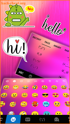 Hot Pink Metal Keyboard Background screenshot