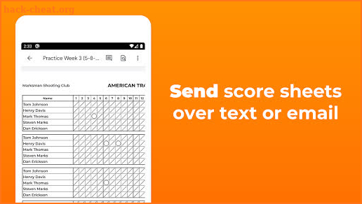 HotClays: Trap, Skeet & Sporting Clays Score Sheet screenshot