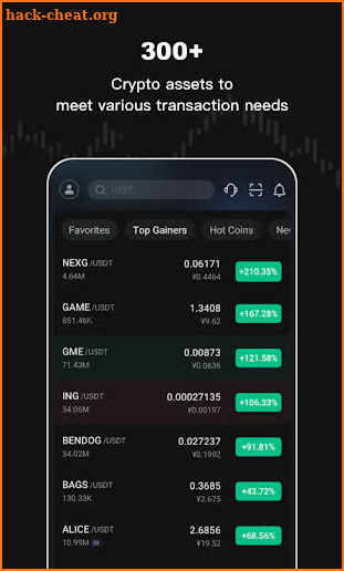 Hotcoin screenshot