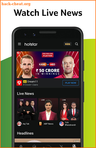 Hotstar Live TV Show - Free IPL Live Guide screenshot