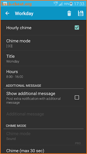 Hourly chime PRO screenshot