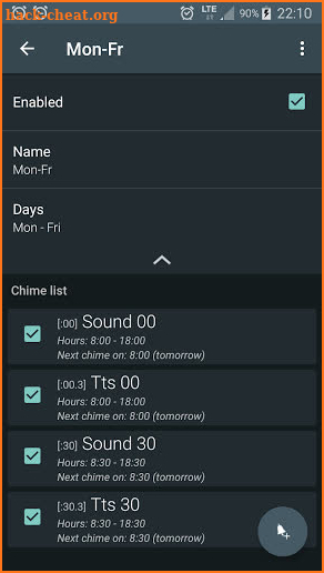 Hourly chime PRO v2 screenshot