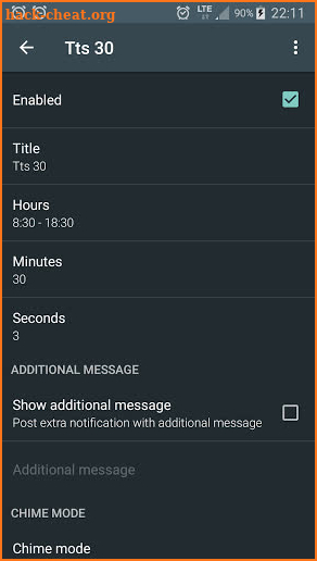 Hourly chime PRO v2 screenshot