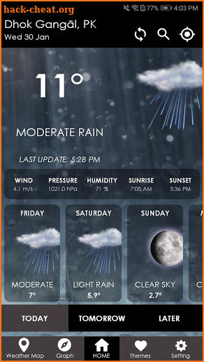 Hourly Weather App Weather Channel Weather Network screenshot