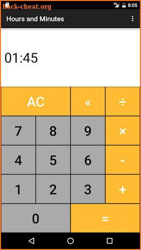 Hours & Minutes Calculator screenshot