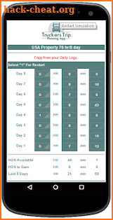 Hours Of Service - ETA Calculator (Solo Truckers) screenshot