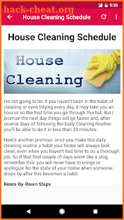 House Cleaning Checklist screenshot