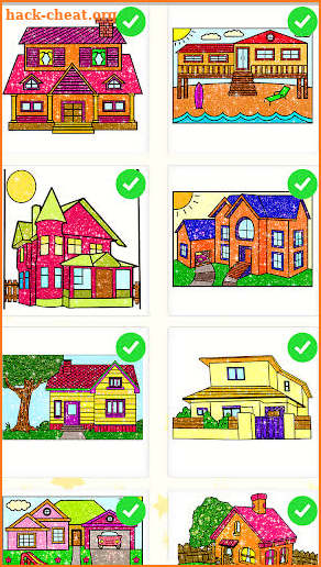 House Paint by Number Coloring Book Glitter Color screenshot