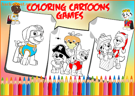 How To Color Paw Patrol game screenshot