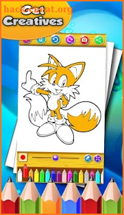 How to color Sonic Hedgehog screenshot