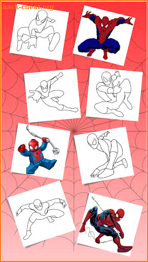 How to coloring spider of many super heroes screenshot